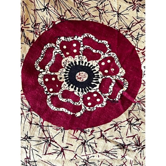 Boho Festival Wrap Skirt Floral Patterns & Adjustable Ties 100% India Cotton VTG - Picture 5 of 12